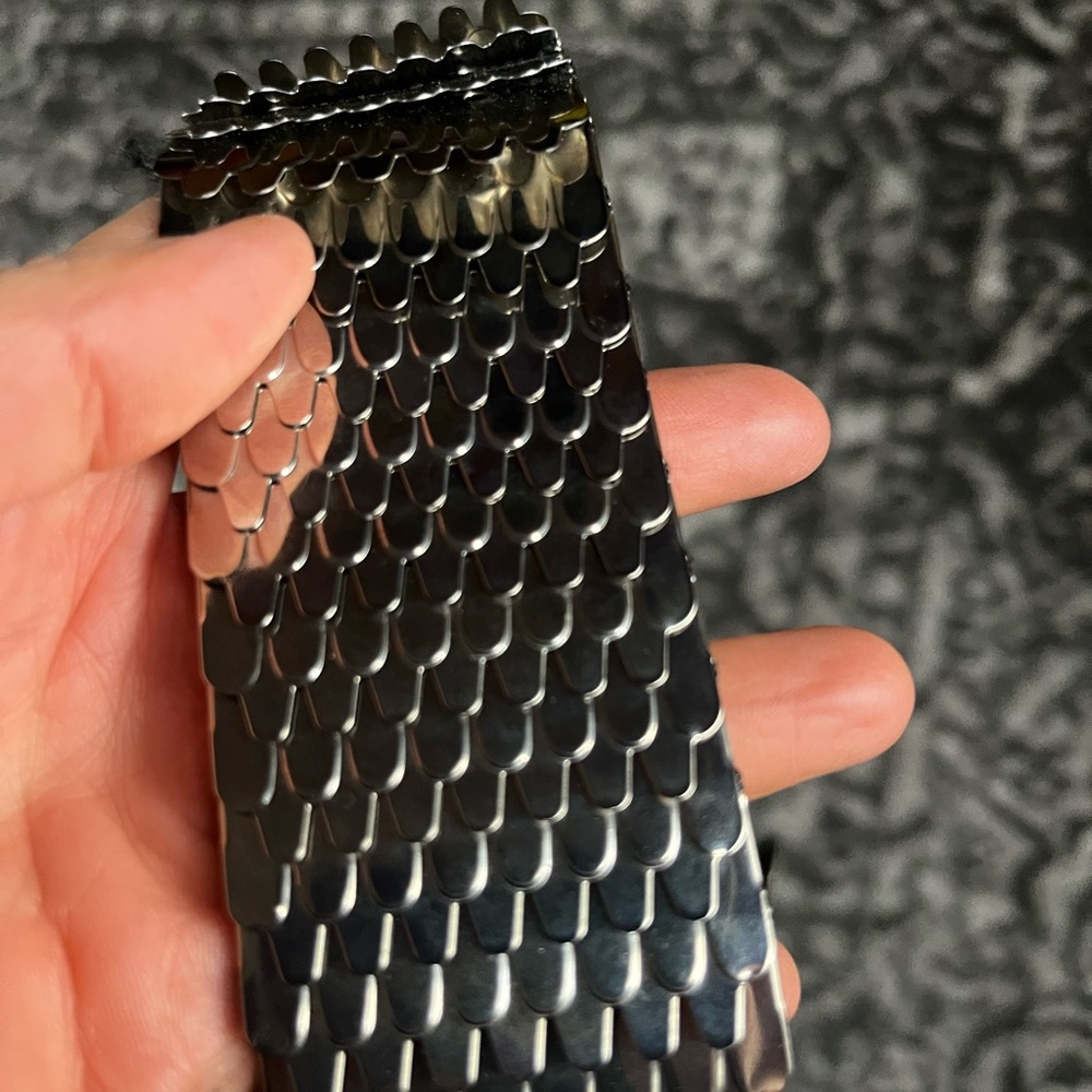 Cool silver metallic belt